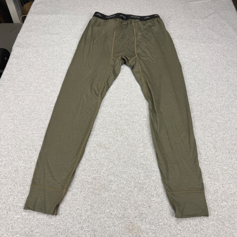 ColdPruf Mens 100% Merino Wool Base Layer Thermal Leggings Green Medium